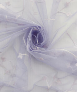 Alternative view of Lavender Sparkle Floral Stretch Mesh Fabric