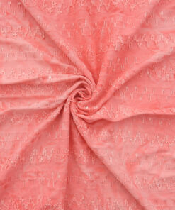 Alternative view of Coral Sequin & Embroidered Tie Dye Stretch Spandex Fabric